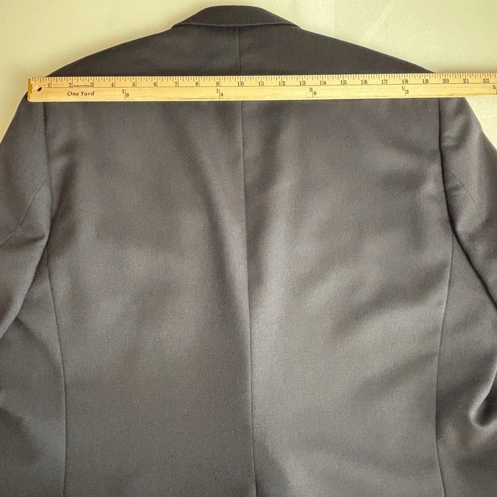 VTG Botany 500 Mens Navy Blue Wool Blazer Sport Coat Gold‎ Buttons 46 Long - Picture 11 of 14